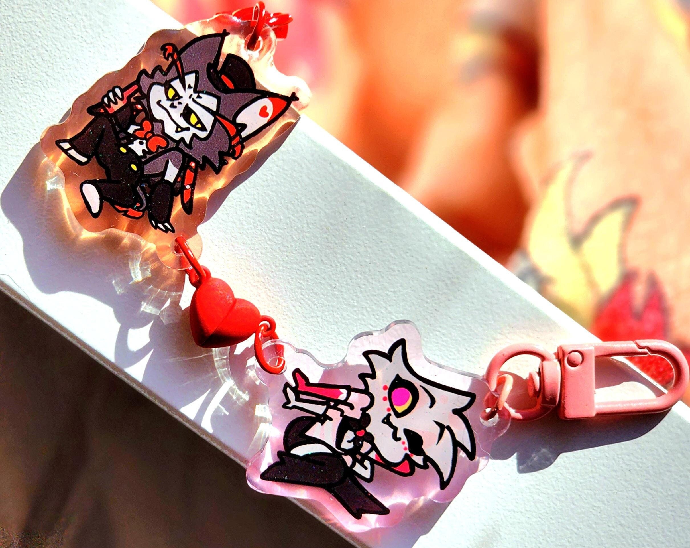 Hazbin Hotel Huskerdust Magnet Couple Keychain