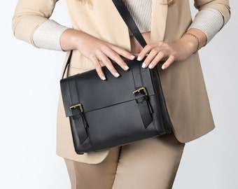 Leather Shouler bag women Small Messenger Bag Leather Croosbody Black Satchel Purse Leather Bag