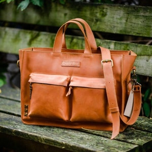 Sacoche pour ordinateur portable en cuir personnalisée pour femme Sac Macbook en cuir Sac à bandoulière de 15 pouces Sac de travail en cuir