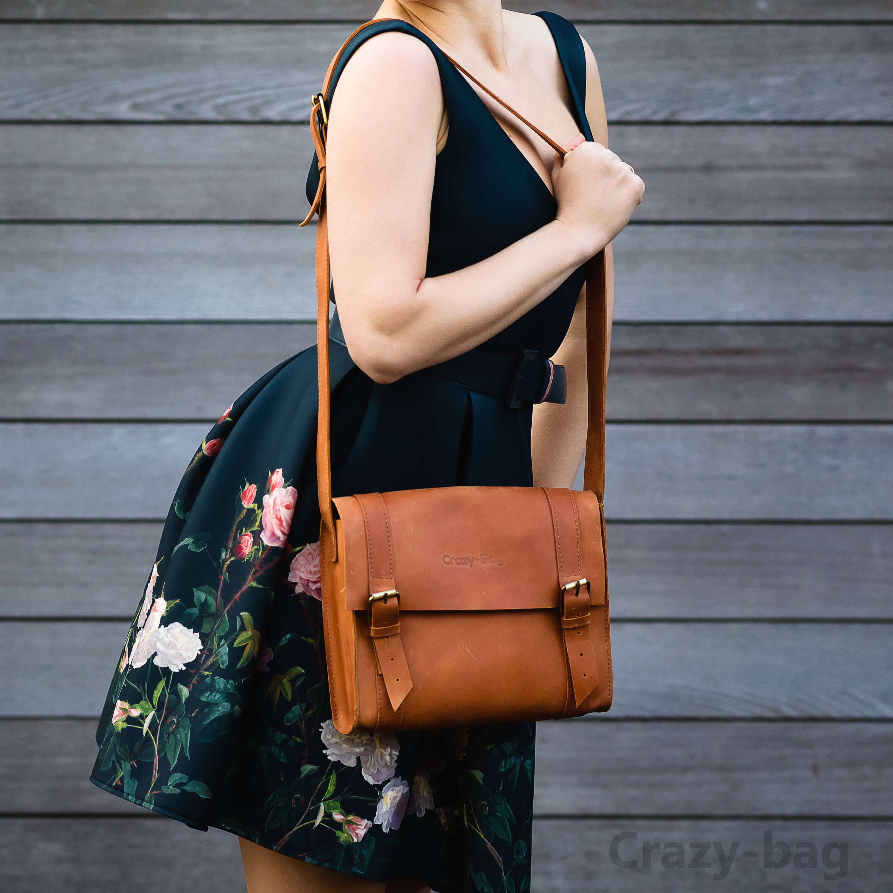 personalized leather satchel