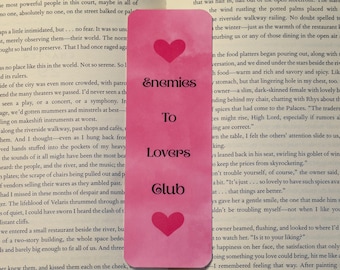 Marcapáginas "De enemigos a amantes" - 2x6, degradado rosa brillante