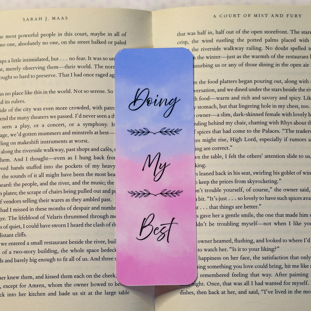 Inspirational Quote Bookmark – Pastel Gradient Glossy Bookmark - Etsy
