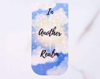 In Another Realm Magnetic Bookmark, Holographic Stars, Fantasy Reader Accessory