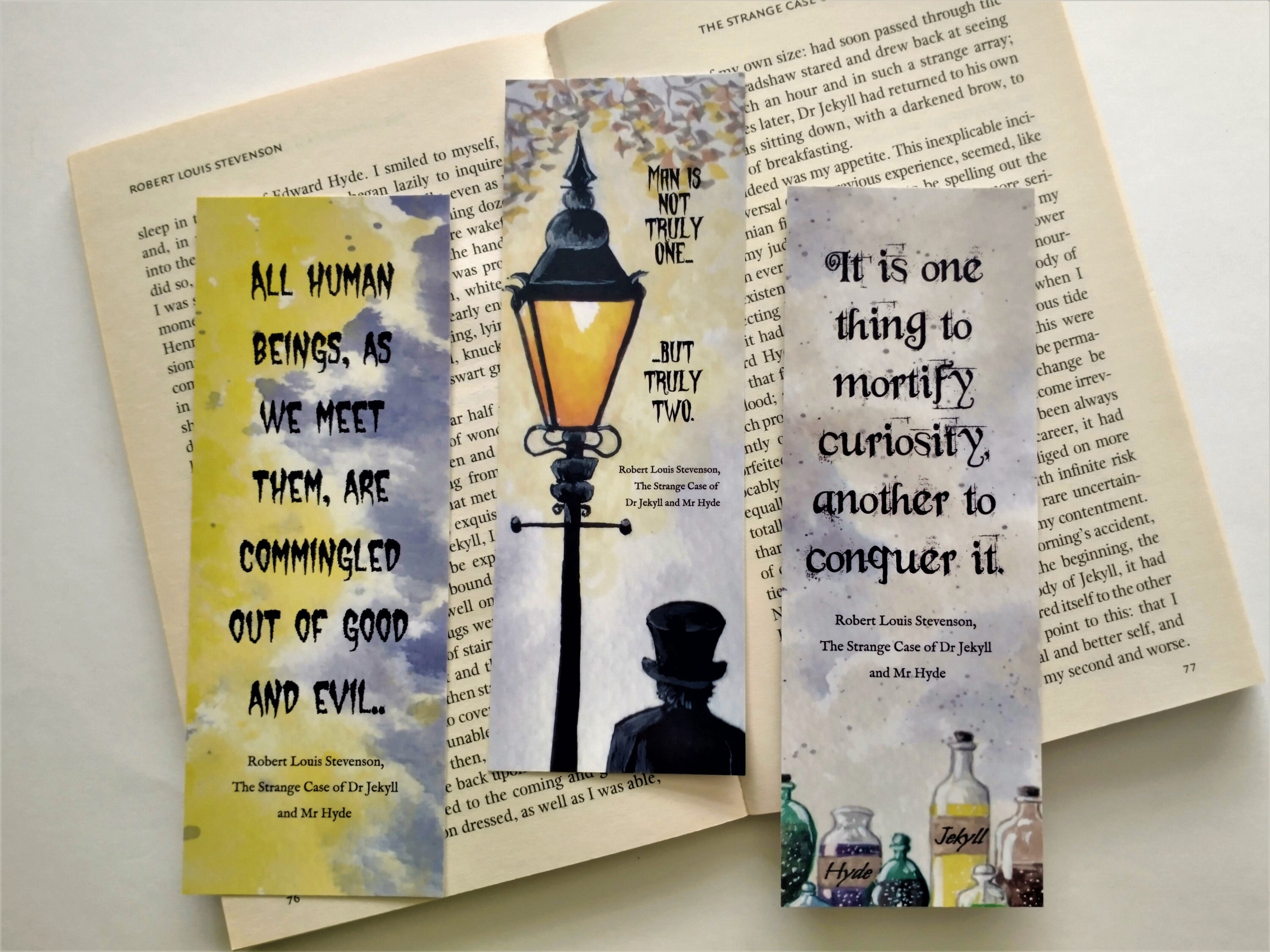 Jekyll en Hyde citaat bladwijzer ingesteld Robert Louis Etsy Jekyll en Hyde citaat bladwijzer ingesteld Robert Louis Etsy