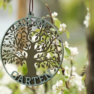 Sign, hanging door sign, I&#39;m in the garden, tree of life, garden decoration, patio decoration, decoration, simple lettering
