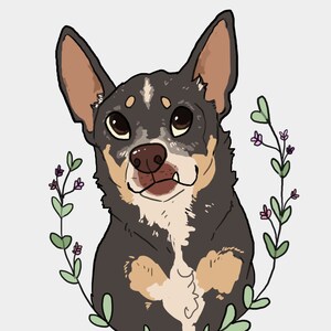 Niestandardowy portret popiersia zwierzaka, cyfrowy, niestandardowy, ilustracja zwierzaka, kreskówkowy portret zwierzaka, pamiątka dla zwierzaka, rysunek zwierzaka, portret psa, pomysł na prezent, kot