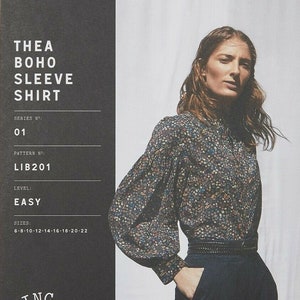 Liberty Sewing Pattern, Thea Boho Sleeve Shirt, Women  Ladies Style Beginner Level – UK Sizes 4-20, Ruffled or Puffed Sleeve