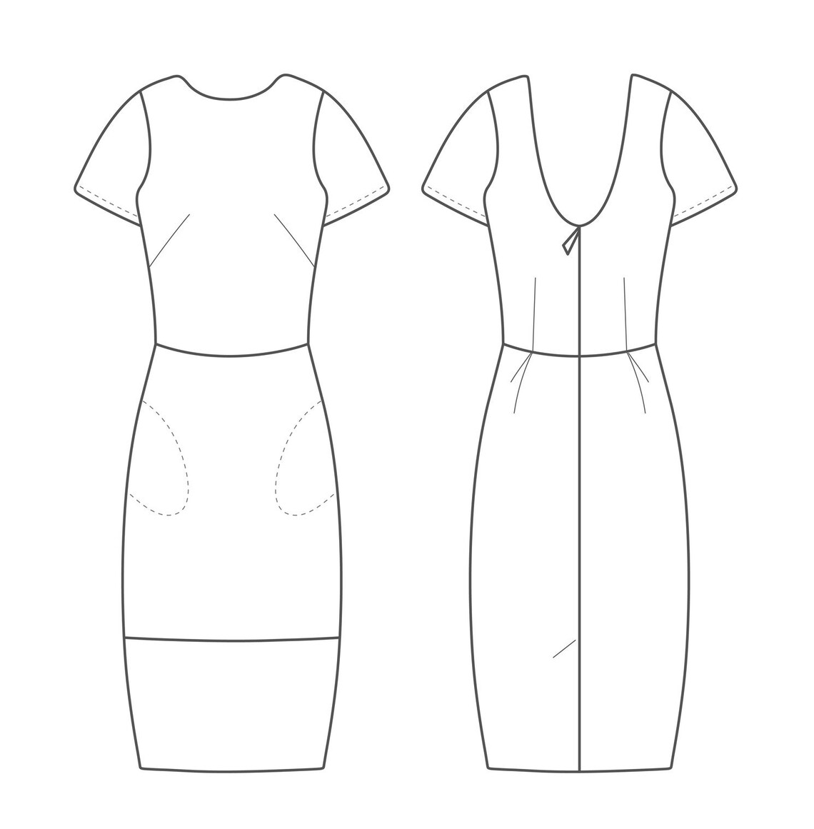 Intermediate Sewing Pattern Intermediate the Shift Dress UK SIZES 6 - 22 Sewing Pattern Fashion ...
