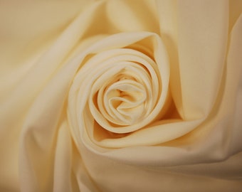 100% Baumwollstoff Creme Stoff (100 x 150cm Reststoff) Stoff Schnittstoff Brautstoff Modestoff Bekleidung Bastelbedarf