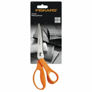 Premium Quality Fiskars Scissors Pinking Shears 23cm/9in Cutting Fabric Right Handed Sewing Tools Crafts Supplies