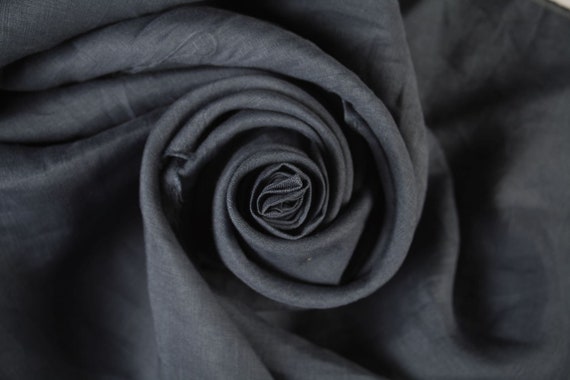 100% Cotton Linen Blue Fabric (Remnant-55cmx150cm) Cut off Fabric Fashion Fabric Clothing Crafts Supplies