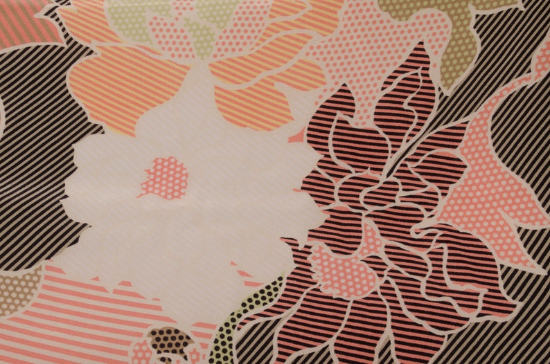 Polyester Fabric Black Fabric Orange Fabric Floral Fabric Pattern Clothing Fabric By The Meter Fashion Fabric Apparel Fabric Craft Supplies