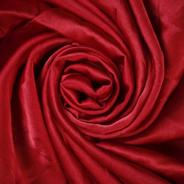 Silk Polyester Satin Blend Raspberry Red Fabric Multiple Remnants Apparel Fabric Bridal Fabric Fashion Fabric Clothing Craft Supplies