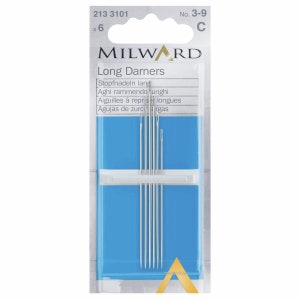 Premium Quality Milward Assorted Long Darner Hand Sewing Needles 6 Pack Sewing Quilting Tools Notion