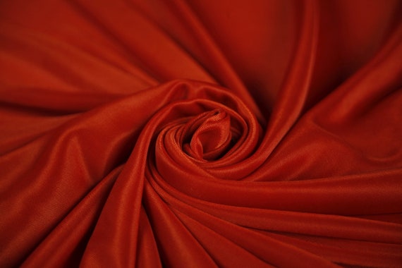 Burnt Red Polyamide Elastane Fabric Remnant two Remnants Available