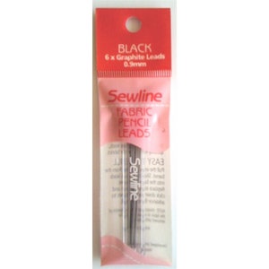 Premium Quality Sewline Mechanical Fabric Pencil Black Refil Leads 6 pack