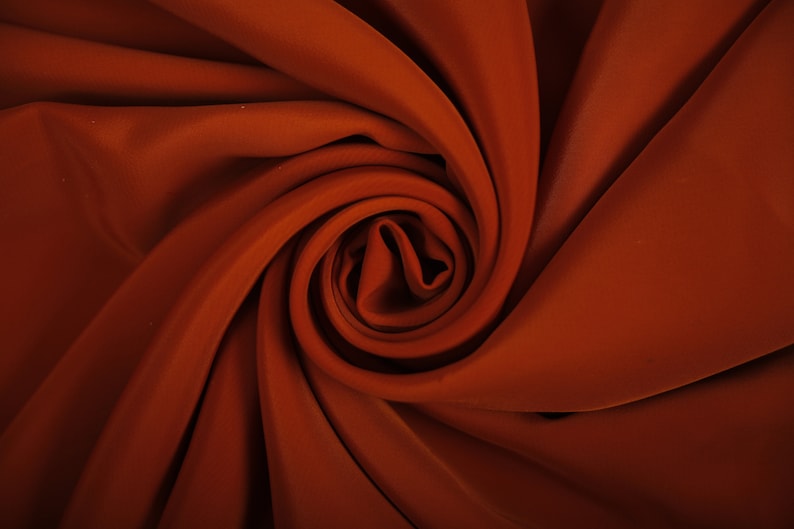 100/% Polyester Fabric Burnt Orange Fabric Upholstery Fabric The Meter Fabric Apparel Fabric Bridal Fabric Fashion Fabric Clothing