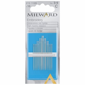 Premium Quality Milward Assorted Embroidery Hand Sewing Needles 16 Pack Sewing Quilting Tools Notion
