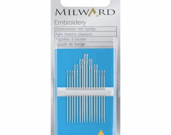 Premium Quality Milward Assorted Embroidery Hand Sewing Needles 16 Pack Sewing Quilting Tools Notion