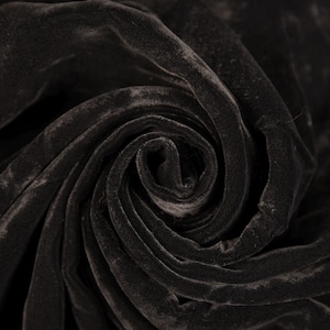 Velvet Devore  Black Colour Fabric Remnant Fabric Cut off Fabric Fashion Fabric Clothing Craft Supplies