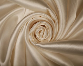 Polyester Satin Stoff Weiß (Rest-90cmx135cm) Bekleidungsstoff Brautstoff Modestoff Bekleidung Bastelbedarf