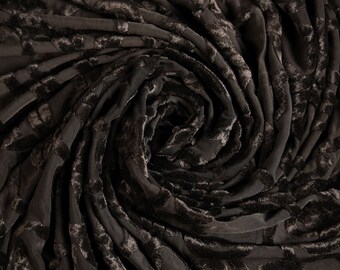 Rayon Fabric Devore Fabric Black Fabric (77 x 151 cm Remant Fabric) Cut off Fabric Fashion Fabric Clothing Crafts Supplies
