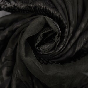 Polyester Devore Stoff Schwarz Muster Stoff (105cmx100cm Stück) Reststoff Schnittstoff Modestoff Kleidung Bastelbedarf Stoff