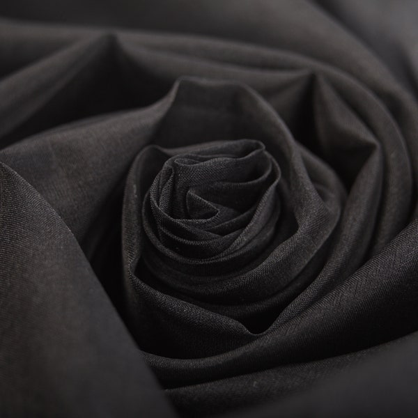 100% Silk Organza Fabric Black Fabric Upholstery Fabric By Meter Fabric Apparel Fabric Bridal Fabric Fashion Fabric Clothing Craft Supply