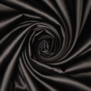 100% Polyester Satin Black Fabric (Remnant-90cmx140cm) Fabric Cut off Fabric Fashion Fabric Clothing Craft Supplies