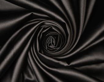 100% Polyester Satin Black Fabric (Remnant-90cmx140cm) Fabric Cut off Fabric Fashion Fabric Clothing Craft Supplies
