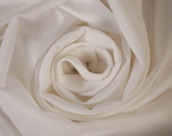 100% Cotton White fabric (Remnant-360cmx100cm) Material Fabric Fashion Fabric Interior Fabric Plain Fabric Clothing