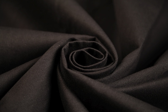 Fabric Schwarzer Gardinenstoff 100% Baumwolle Schwarzer Stoff - Main Image