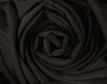 Spandex Elastane Stretch Jersey Black Fabric (Remnant-100cmx45cm) Fabric Cut off Fabric Fashion Fabric Clothing Crafts Supplies