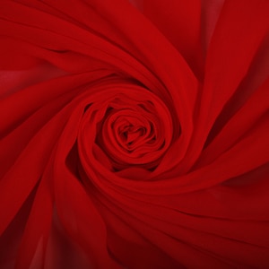 Polyester Fabric Chiffon Fabric Red Fabric Over-Lays Fabric Fashion Fabric Vintage Clothing Textile Fabric Sample Available Crafts Fabric
