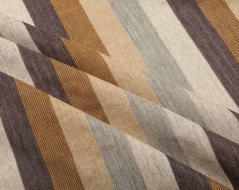 100% Polyester Garngefärbt Brauner Streifen Stoff Streifendruck Modestoff Vintage Stoff Bastelbedarf Stoff Meterware Quilting Stoff