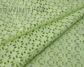 Lime Green Cotton Lace Fabric French Lace Fabric for Cocktail Dress in Lime Green in United Kingdom (UK)