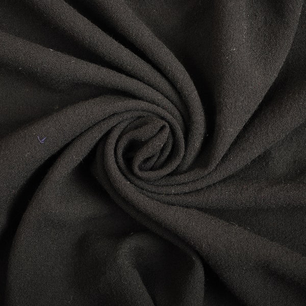 100 % Rayon Stoff rich black Fabric grob Stoff Mode Stoff Vintage Kleidung Textil Stoff Probe erhältlich Handwerk