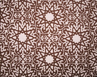 Vintage Designer Silk Devore Brown Fabric Silk Fabric Sewing Fabric Upholstery Fabric Apparel Fabric Craft Supplies Fabric By The Meter
