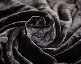 Silk Velvet Devore Black Colour Fabric Multiple Remnants Cut off Fabric Craft Burnout Velvet Fashion Fabric