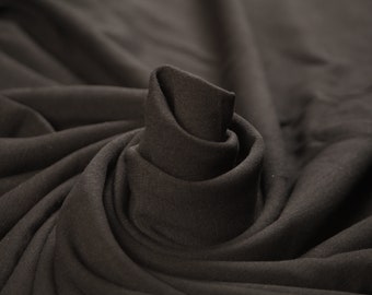 Cotton Jersey Black fabric (Remnant-100cmx135cm) Fabric Fashion Fabric Interior Fabric Plain Fabric Clothing Craft Fabric