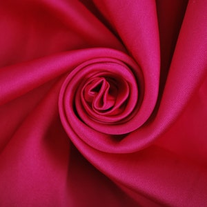 100% Rayon Hot Pink fabric Plain Fabric Material Fashion Lining Vintage Supply Colour Style Design Fabric Sample Available