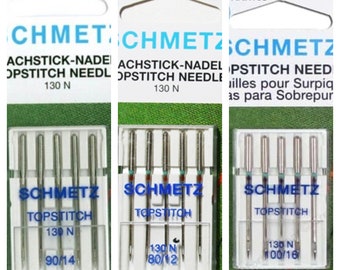 Premium Quality Schmetz Topstitch Needle Sewing Machine Needles 5 Pack 130 N 80/12 90/14 100/16 Sewing Tools Notion