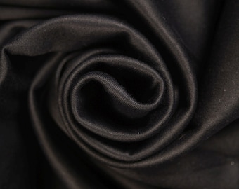 Cotton Stretch Elastane Black Fabric (Remnant-100cmx65cm) Fabric Cut off Fabric Fashion Fabric Clothing Crafts Supplies