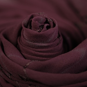 Polyester Chiffon Embroidered Purple Fabric Multiple Remnants Fabric Floral Fabric Purple Fabric Cut off Fabric Fashion Craft