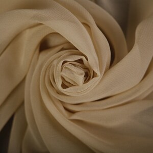 Silk Chiffon Yellow Fabric (Remnant-195cmx120cm) Upholstery Fabric Apparel Fabric Bridal Fabric Fashion Fabric Clothing Craft Supplies