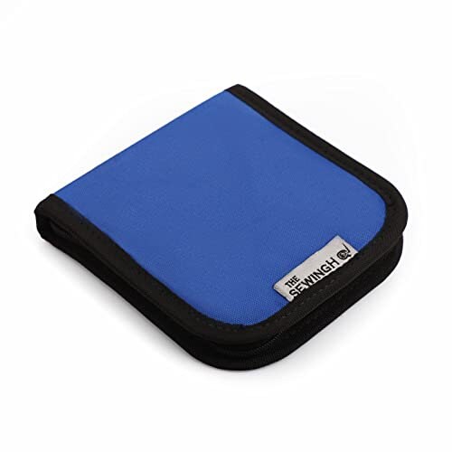 Blue portable diy mini travel fabric sewing kit