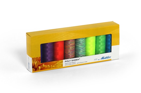 Mettler Polysheen Polyester Embroidery Thread Gift Set – 18 Spool Multicolor Kit For Sewing & Quilting