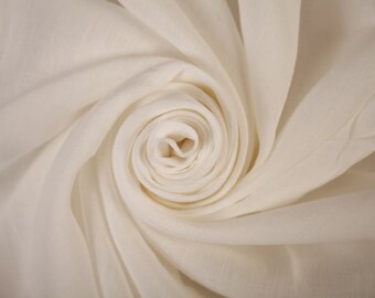 Linen Cotton White Fabric Multiple Remnant Upholstery Fabric Fashion Interior Fabric Plain Fabric Clothing
