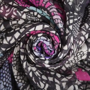 Silk Fabric Georgette Fabric Floral Tiger Pattern Fabric Over-Lays Fabric Fashion Clothing Textile Fabric Sample Available Crafts