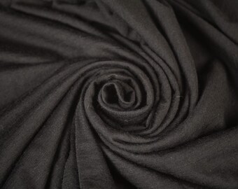 Tissu 100 % rayonne noir (reste de 60 cm x 150 cm) Tissu lisse Tissu doux Tissu tendance Textile pour vêtements vintage